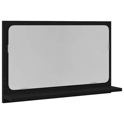 Mirror Shelf Black Oak 60 x 10.5 x 37 cm Engineered Wood