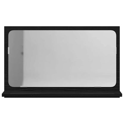 Mirror Shelf Black Oak 60 x 10.5 x 37 cm Engineered Wood
