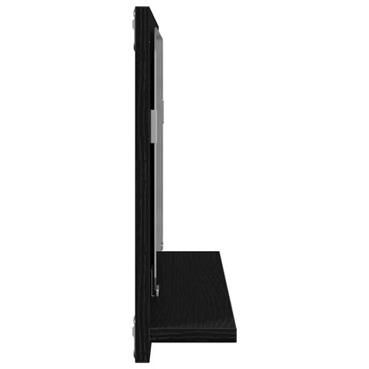 Mirror Shelf Black Oak 60 x 10.5 x 37 cm Engineered Wood