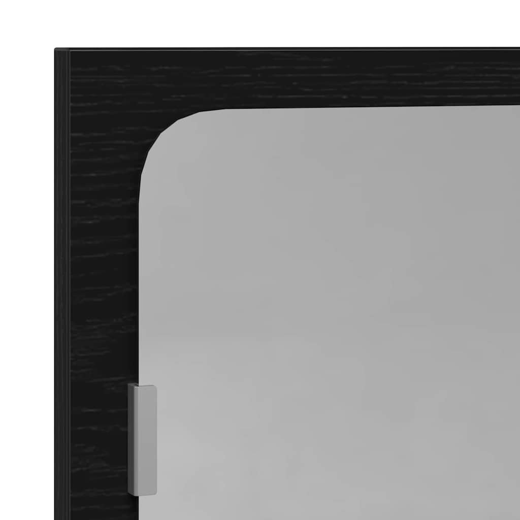 Mirror Shelf Black Oak 90 x 10.5 x 37 cm Engineered Wood
