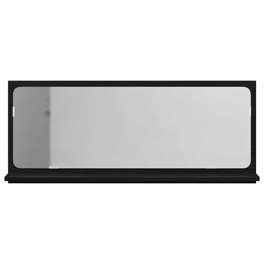 Mirror Shelf Black Oak 90 x 10.5 x 37 cm Engineered Wood