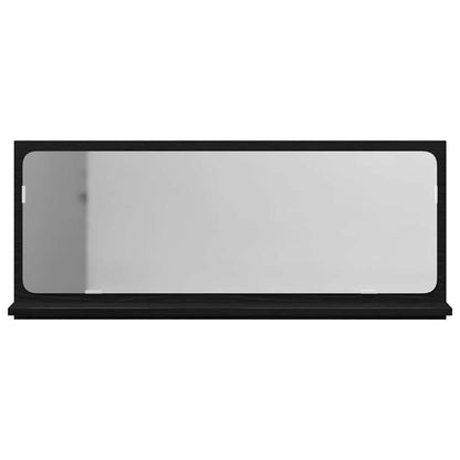 Mirror Shelf Black Oak 90 x 10.5 x 37 cm Engineered Wood