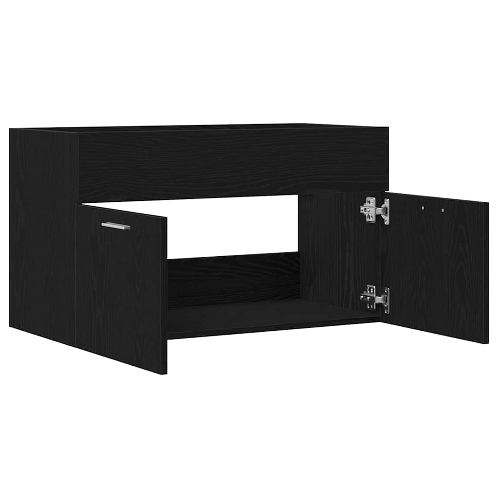 Sink cabinet Black Oak 38.5 x 100 x 46 cm Engineered Wood
