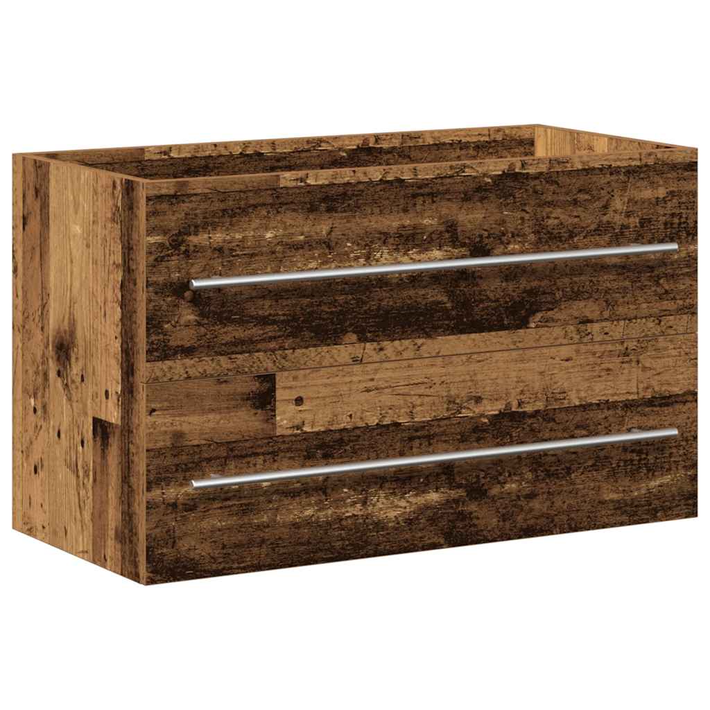 Bathroom Sink Cabinet Old Wood 80x38,5x48 cm Engineered Wood
