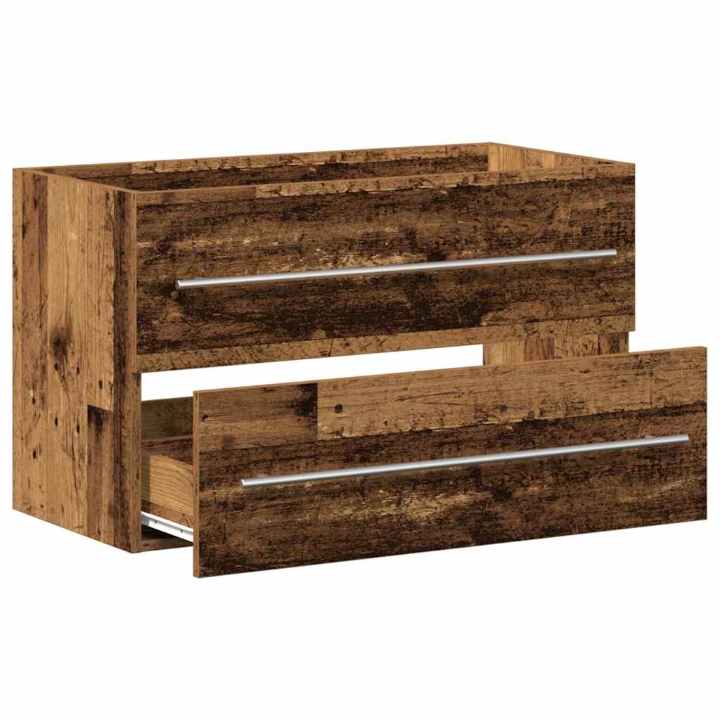 Bathroom Sink Cabinet Old Wood 80x38,5x48 cm Engineered Wood