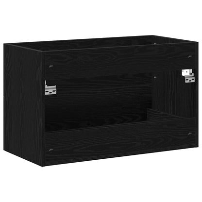 Sink Cabinet Black Oak 80x38,5x48 cm Engineered Wood