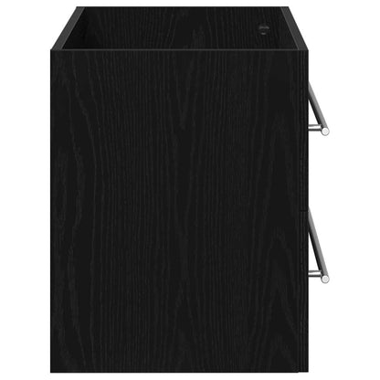 Bathroom Sink Cabinet Black Oak 100x38,5x48 cm Engineered Wood