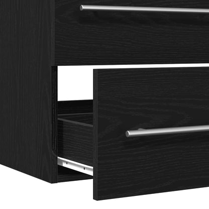 Bathroom Sink Cabinet Black Oak 100x38,5x48 cm Engineered Wood
