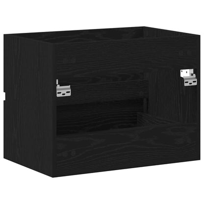 Bathroom Sink Cabinet with Drawer Black Oak 60 x 38.5 x 45 cm