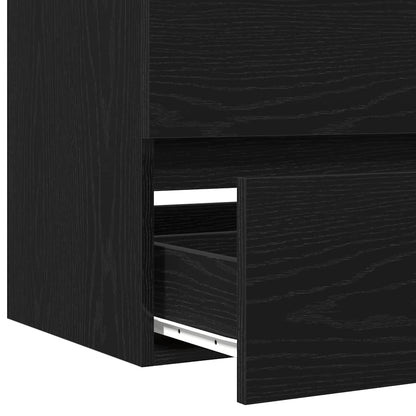 Bathroom Cabinet Black Oak 80 x 38.5 x 45 cm Engineered Wood