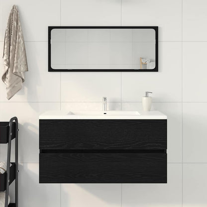 Bathroom Cabinet Black Oak 90 x 38.5 x 45 cm Engineered Wood
