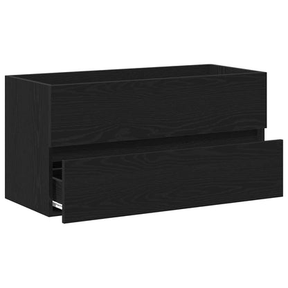 Bathroom Cabinet Black Oak 90 x 38.5 x 45 cm Engineered Wood