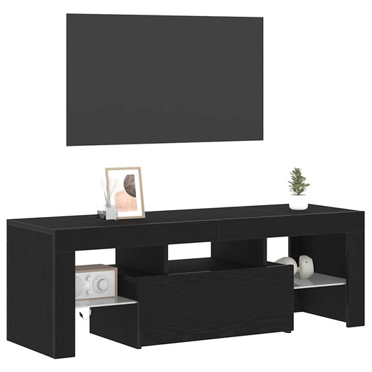 TV Cabinet Black Oak 120 x 35 x 40 cm Engineered Wood