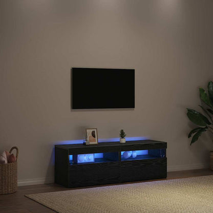 TV Cabinet 2 pcs Black Oak 60 x 35 x 40 cm Engineered Wood