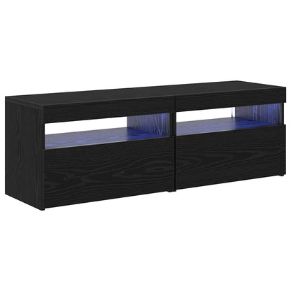 TV Cabinet 2 pcs Black Oak 60 x 35 x 40 cm Engineered Wood
