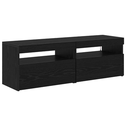 TV Cabinet 2 pcs Black Oak 60 x 35 x 40 cm Engineered Wood