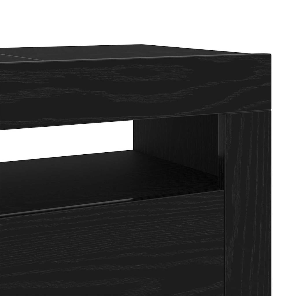 TV Cabinet Black Oak 120 x 35 x 40 cm Engineered Wood