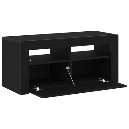 TV Cabinet Black Oak 90 x 35 x 40 cm Engineered Wood