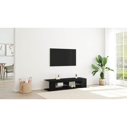 TV Cabinet Black Oak 135 x 39 x 30 cm Engineered Wood