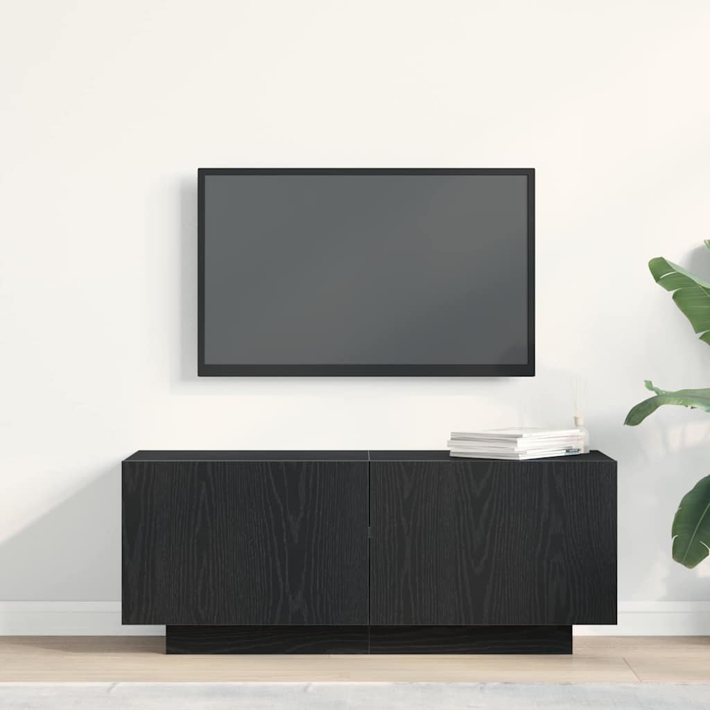 TV Cabinet Black Oak 100 x 35 x 40 cm Engineered Wood