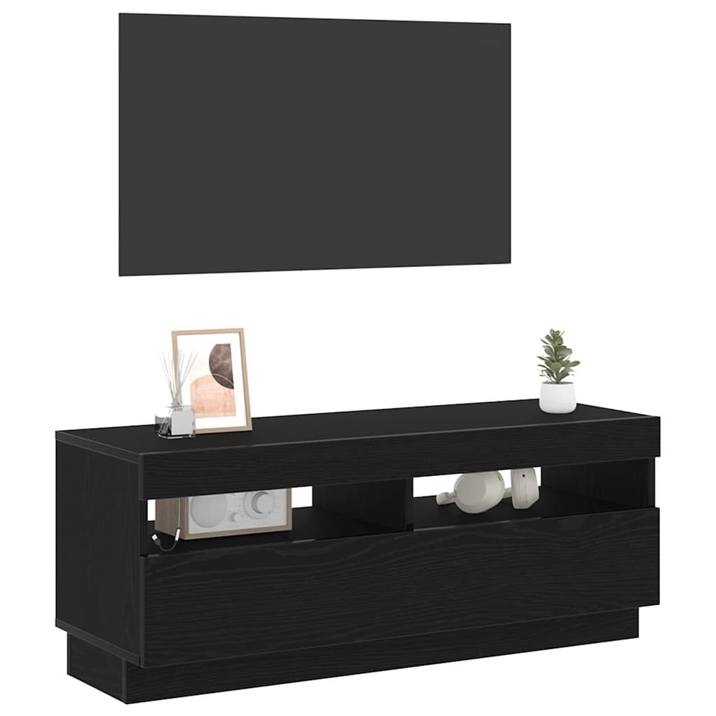 TV Cabinet Black Oak 100 x 35 x 40 cm Engineered Wood