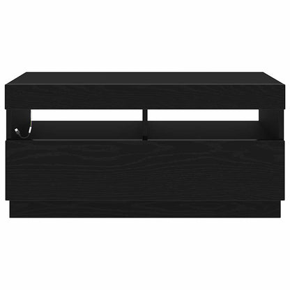 TV Cabinet Black Oak 80 x 35 x 40 cm Engineered Wood