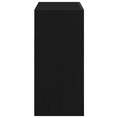 Sideboard Black Oak 80 x 35 x 75 cm Engineered Wood