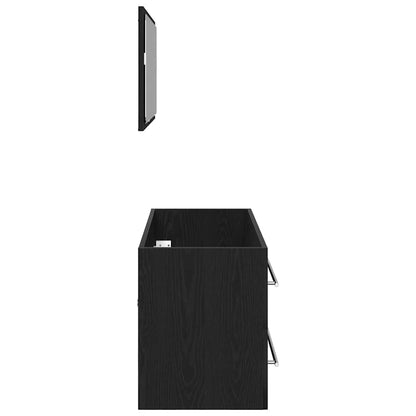 Sink Cabinet Black Oak 90 x 45 x 1.5 cm Engineered Wood