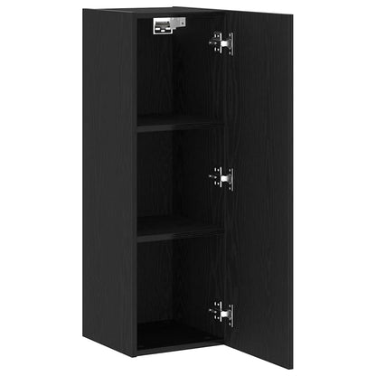 Wall TV Cabinet 2 pcs Black Oak 30.5 x 28.5 x 90 cm