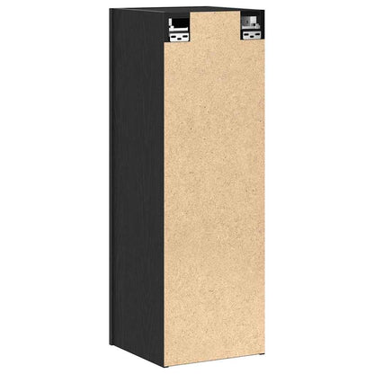 Wall TV Cabinet 2 pcs Black Oak 30.5 x 28.5 x 90 cm