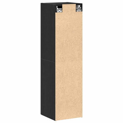 Wall TV Cabinet Black Oak 30.5 x 30 x 110 cm Engineered Wood