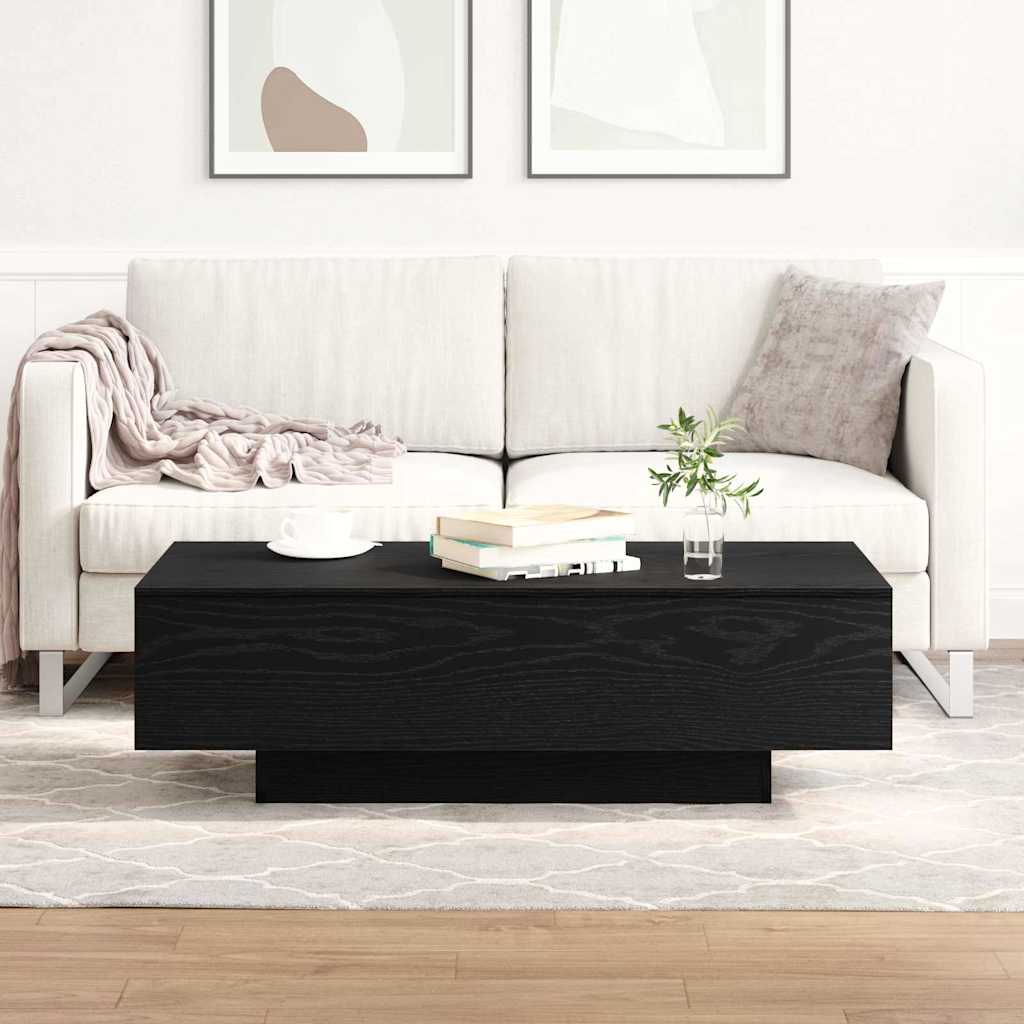 Coffee Table Black Oak 100 x 49.5 x 31 cm Engineered Wood