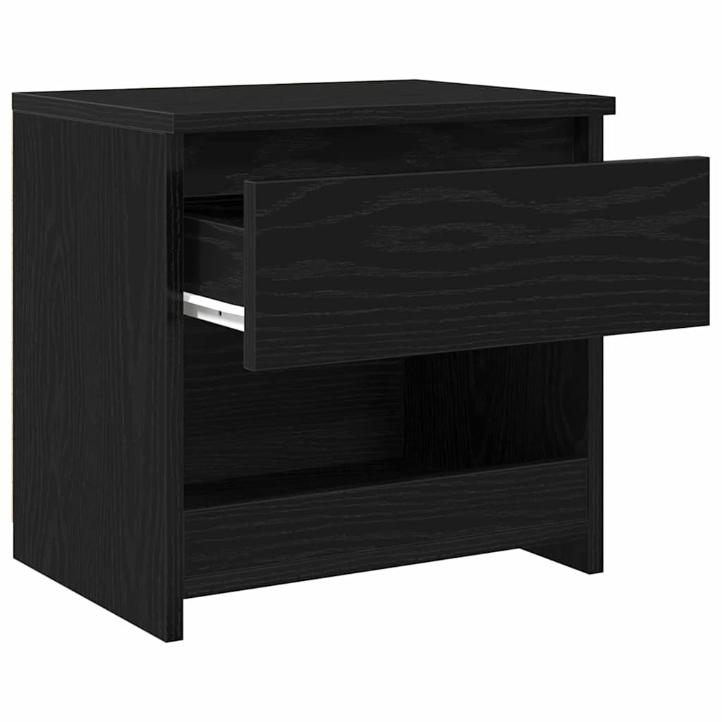 Bedside Cabinet 2 pcs Black Oak 40 x 30 x 39 cm Engineered Wood