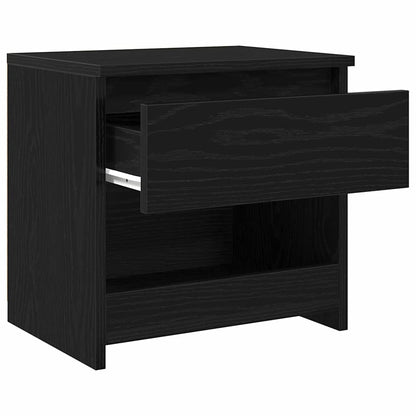 Bedside Cabinet 2 pcs Black Oak 40 x 30 x 39 cm Engineered Wood
