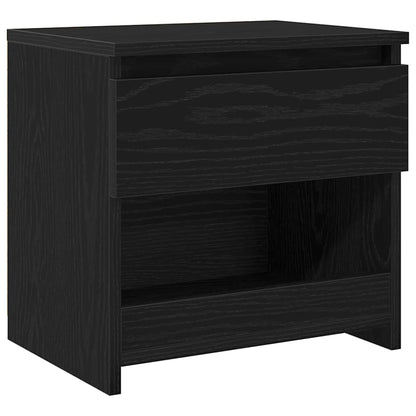 Bedside Cabinet 2 pcs Black Oak 40 x 30 x 39 cm Engineered Wood