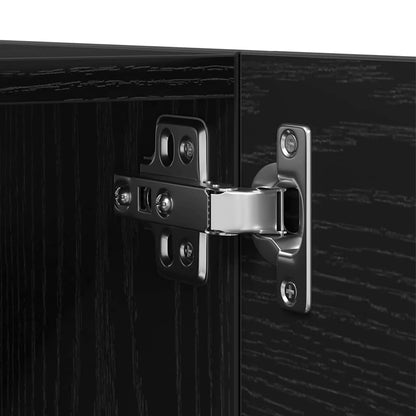 TV Cabinet Black Oak 30.5 x 30 x 30 cm Engineered Wood