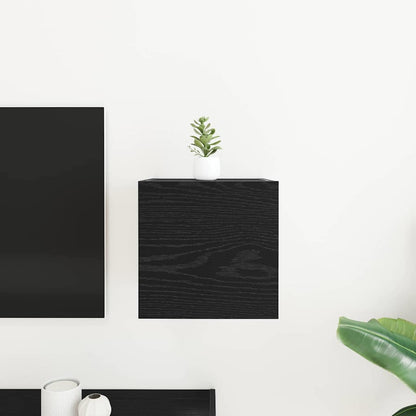 TV Cabinet Black Oak 30.5 x 30 x 30 cm Engineered Wood