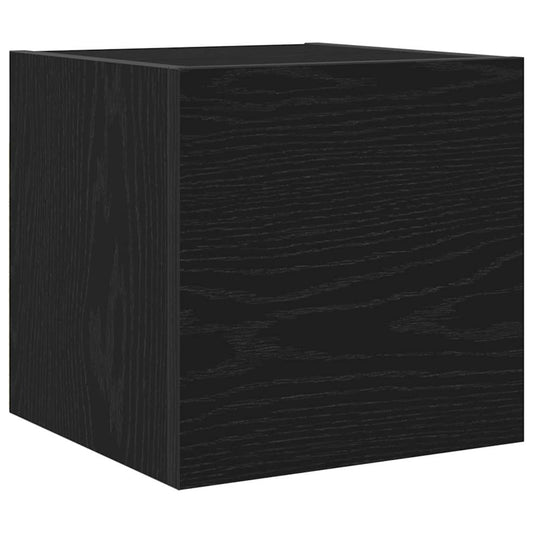 Wall Mounted TV Cabinet Black Oak 30.5 x 30 x 30 cm