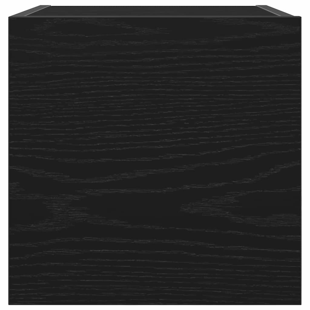 Wall Mounted TV Cabinet Black Oak 30.5 x 30 x 30 cm