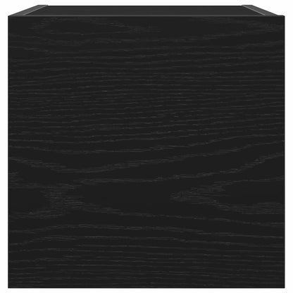 Wall Mounted TV Cabinet Black Oak 30.5 x 30 x 30 cm