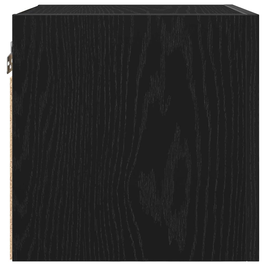 Wall Mounted TV Cabinet Black Oak 30.5 x 30 x 30 cm