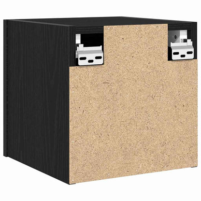 Wall Mounted TV Cabinet 2 pcs Black Oak 30.5 x 30 x 30 cm
