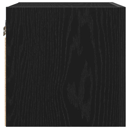 Wall Mounted TV Cabinet 2 pcs Black Oak 30.5 x 30 x 30 cm