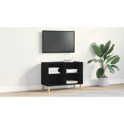 TV Cabinet Black Oak 69.5 x 30 x 50 cm Engineered Wood