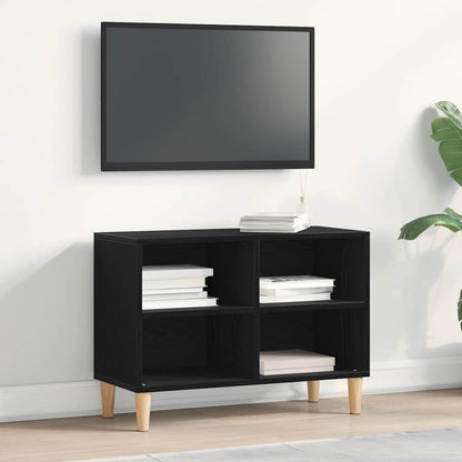 TV Cabinet Black Oak 69.5 x 30 x 50 cm Engineered Wood