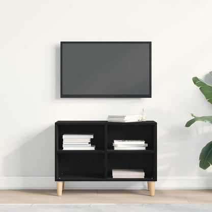 TV Cabinet 69.5 x 30 x 50 cm Black Oak Engineered Wood