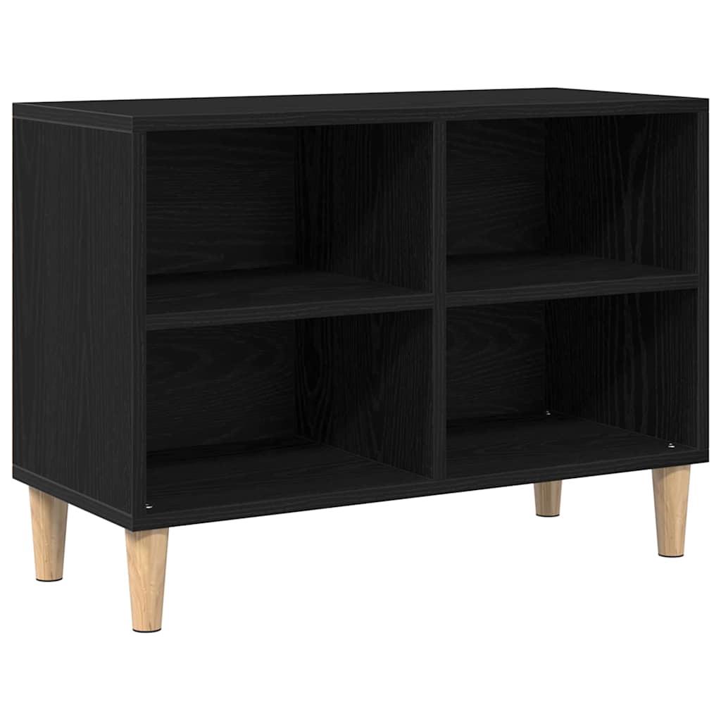 TV Cabinet Black Oak 69.5 x 30 x 50 cm Engineered Wood