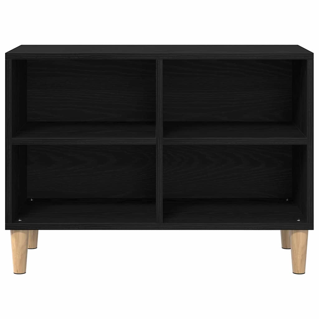 TV Cabinet Black Oak 69.5 x 30 x 50 cm Engineered Wood