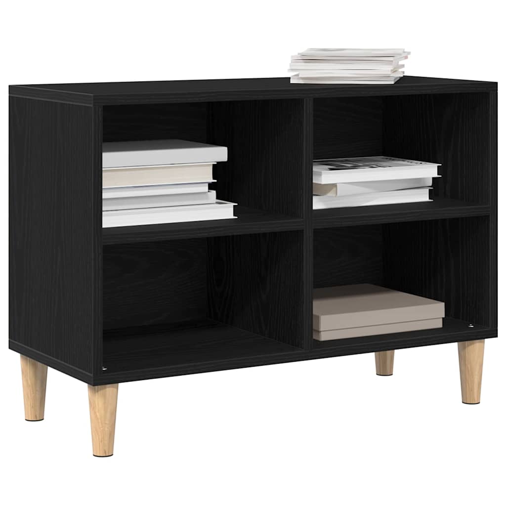 TV Cabinet Black Oak 69.5 x 30 x 50 cm Engineered Wood