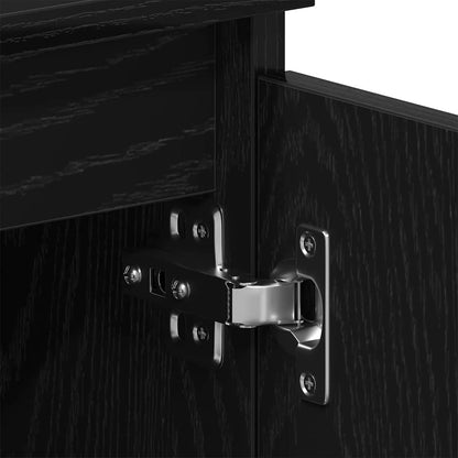 TV Cabinet Black Oak 102 x 35 x 50 cm Engineered Wood